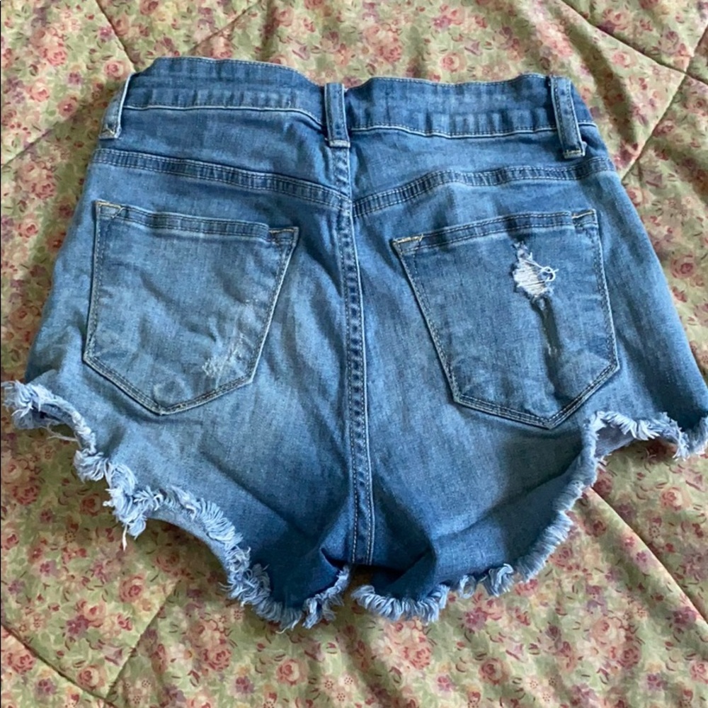 Mid Rise Denim Shorts - Picture 2 of 3